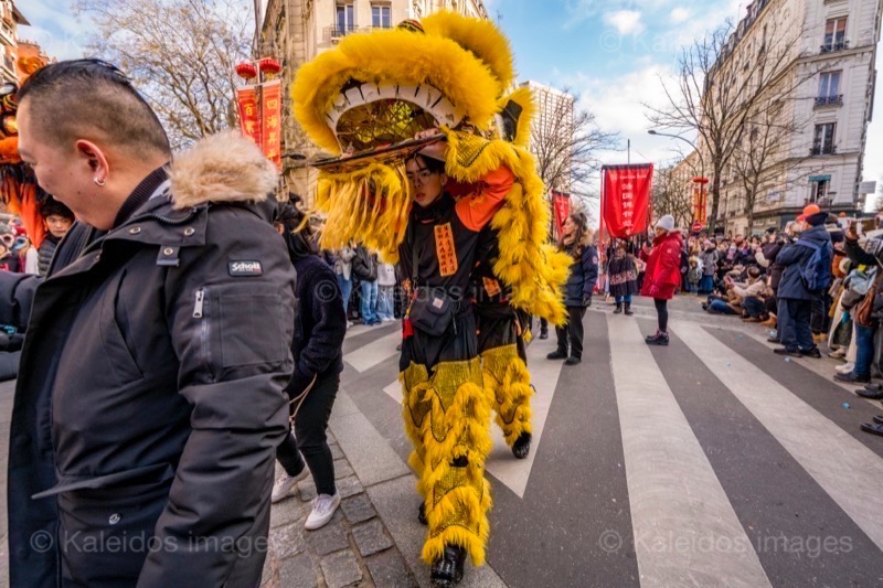 Chinese New Year;Kaleidos;Kaleidos images;La parole à l'image;Lions;Lion dance;Paris;Paris XIII