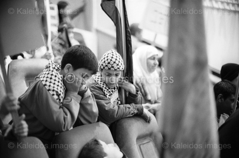 Boys;Children;Demonstrations;Kaleidos images;Keffiyeh;Palestinian Refugees;Palestinians;Shatila;Tarek Charara;Ahmad Al Hindawi;Ahmad Hindawi
