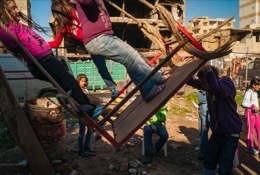 Children;Games;Kaleidos;Kaleidos-images;La-parole-Ã -limage;Palestinian-Refugees;Palestinians;Refugee-camps;Shatila;Tarek-Charara;Playgrounds