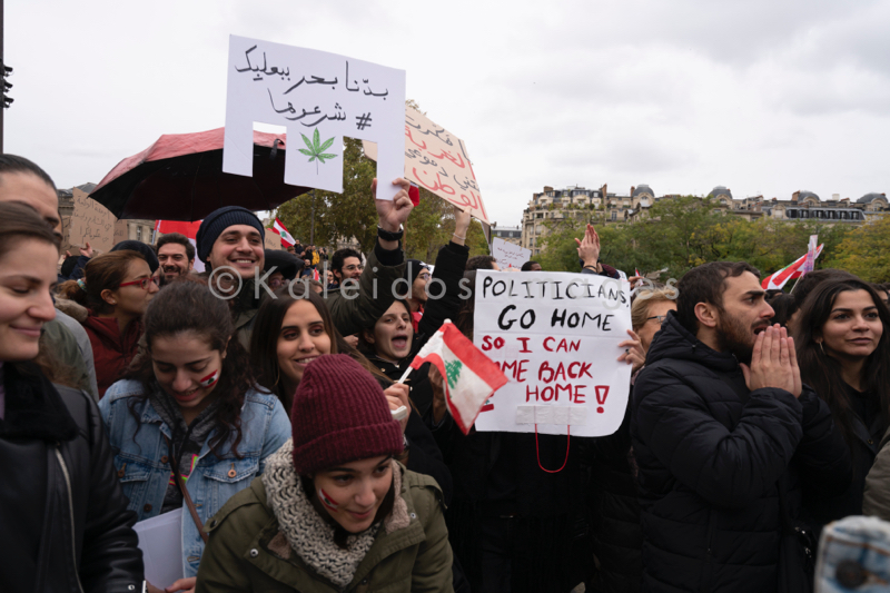 Anti-Corruption;Etat laïque;Kaleidos;Kaleidos images;Liban;Manifestation;Paris;Tarek Charara