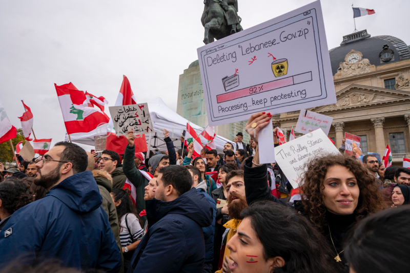Anti-Corruption;Demonstration;Kaleidos;Kaleidos images;Lebanon;Paris;Secular state;Tarek Charara