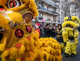 13th-arrondissement;-Big-head-figure;-Chinatown;-Chinese-characters;-Chinese-culture;-Chinese-New-Year;-Dancers;-Evil-spirits;-France;-Good-luck-charm;-Kaleidos;-Kaleidos-images;-La-parole-à-limage;-Lion-dance;-Lions;-Lunar-New-Year;-Medallions;-Parade;-Paris;-Photographers;-Sequins;-Spectators;-Stories-Pictures;-Tarek-Charara;-Traditional-costumes;-Traditional-festival;-Water-Rabbit;-Year-of-the-Rabbit;-Yellow-lions
